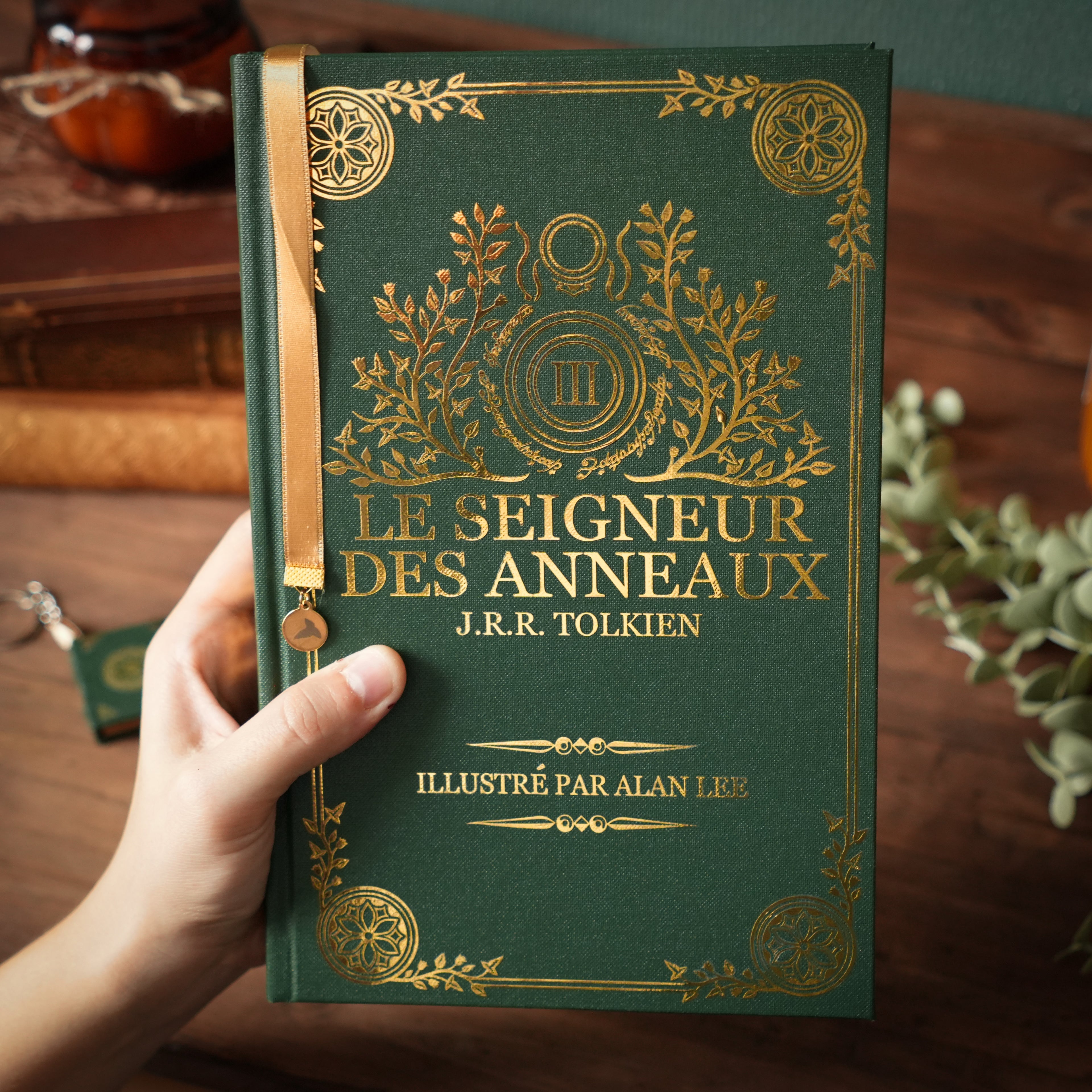 Trilogie LE SEIGNEUR DES ANNEAUX - Relié à la main (toile de reliure)