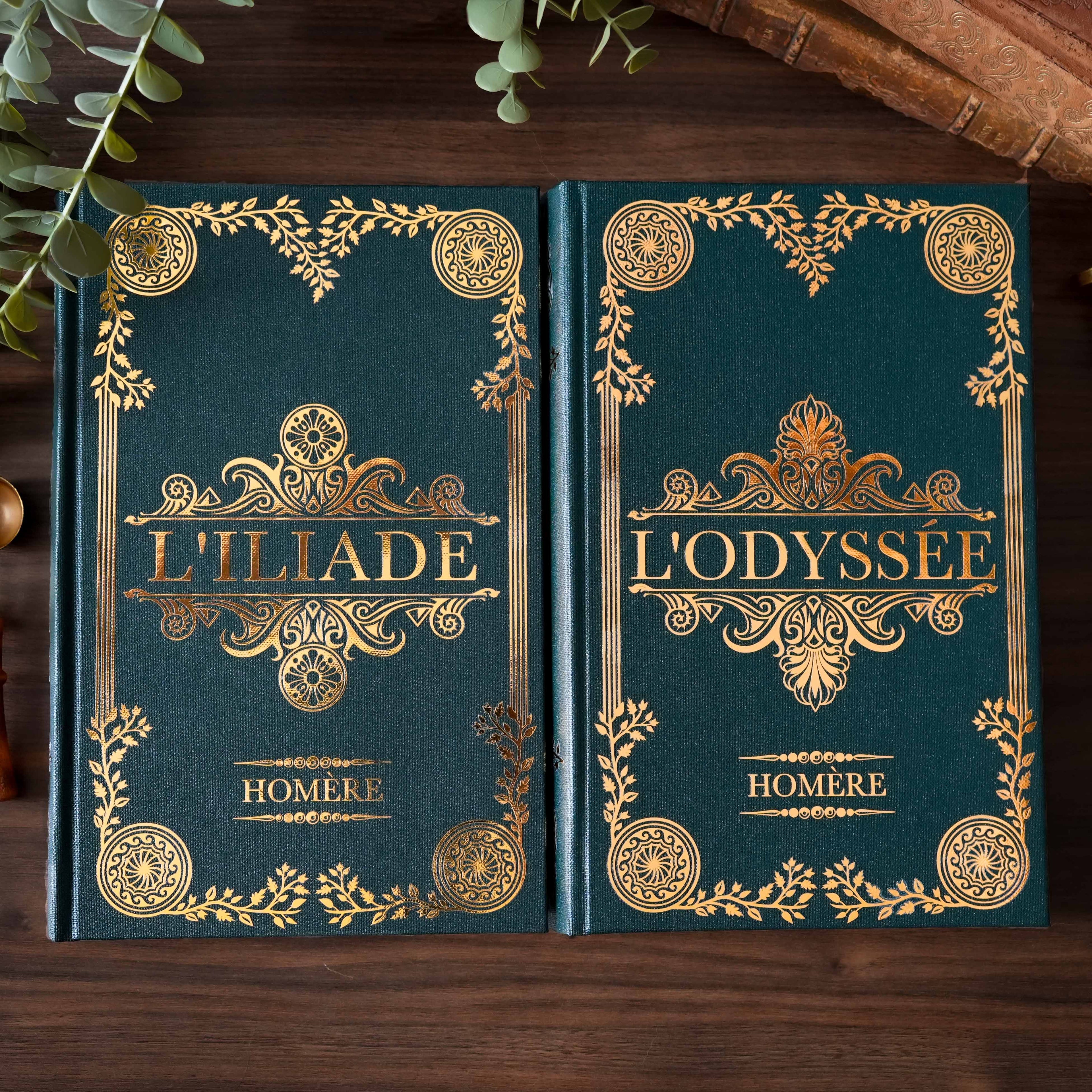 L'ILIADE et L'ODYSSEE - Relié à la main · Toile de Reliure